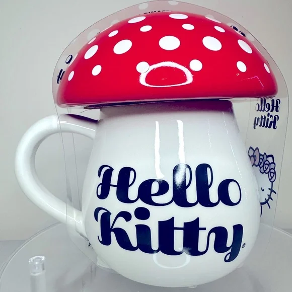 Hello Kitty Mushroom Mug with Lid - Picture 2 of 3